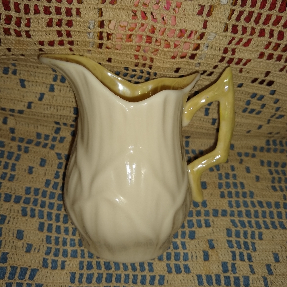 Vintage Belleek china creamer.